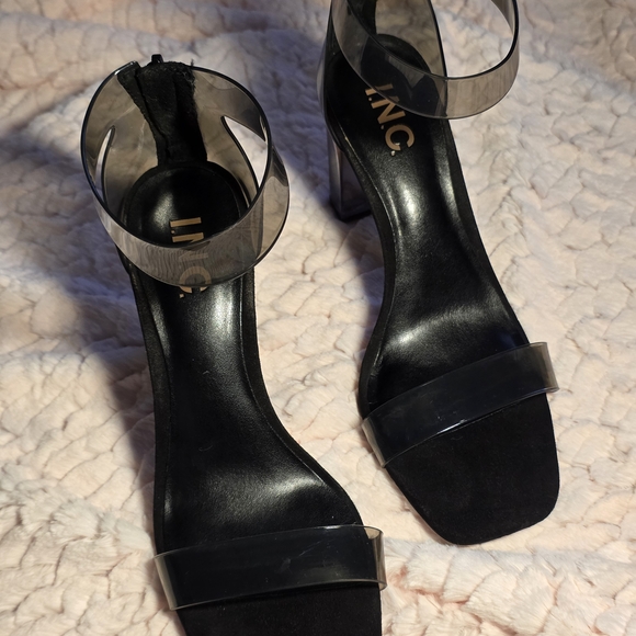 INC International Concepts Women's Black and Clear Heels - Picture 1 of 5